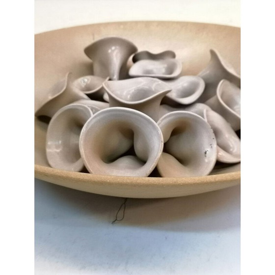 Image 1 of Targa murale in ceramica d'epoca con motivi floreali, 1980