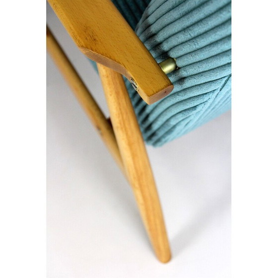 Image 1 of Pair of mid-century pink and turquoise armchairs, 1960s