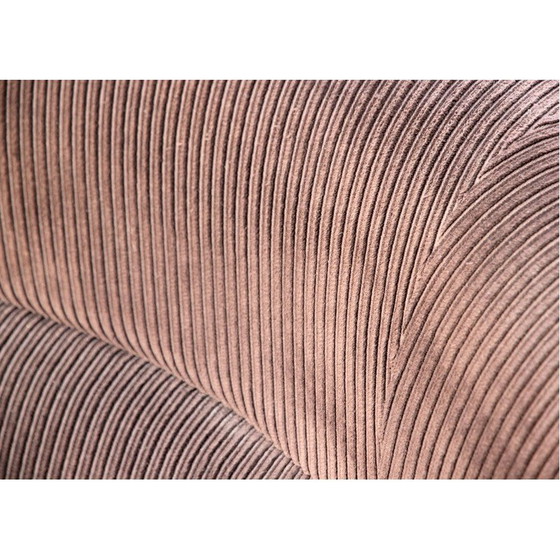 Image 1 of Vintage corner chair in brown velvet, 1970