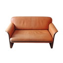 Vintage DS-125 2-seater leather sofa by Gerd Lange for De Sede, Switzerland 1978