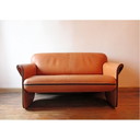Vintage DS-125 2-seater leather sofa by Gerd Lange for De Sede, Switzerland 1978