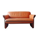 Vintage DS-125 2-seater leather sofa by Gerd Lange for De Sede, Switzerland 1978