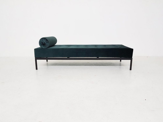 Image 1 of Mid-century velvet and metal daybed, The Netherlands, 1960's