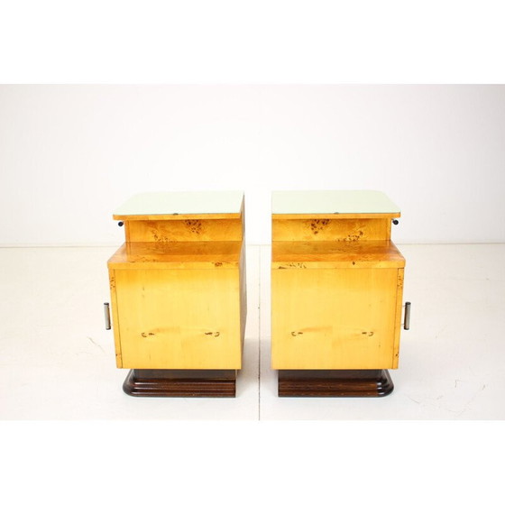 Image 1 of Pair of vintage night stands by Jindřich Halabala for Up závody, Czechoslovakia 1950s