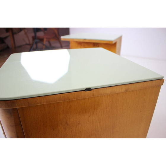 Image 1 of Pair of vintage night stands by Jindřich Halabala for Up závody, Czechoslovakia 1950s