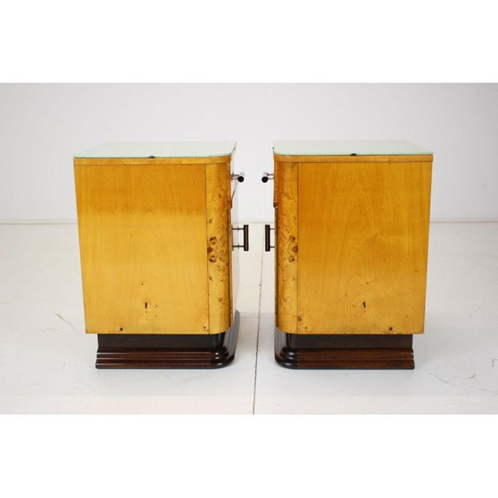 Image 1 of Pair of vintage night stands by Jindřich Halabala for Up závody, Czechoslovakia 1950s