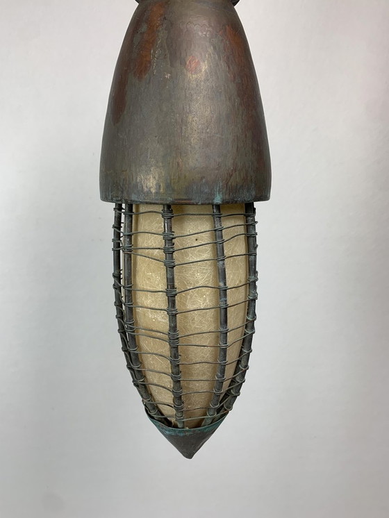 Image 1 of Steel floor lamp with lantern 