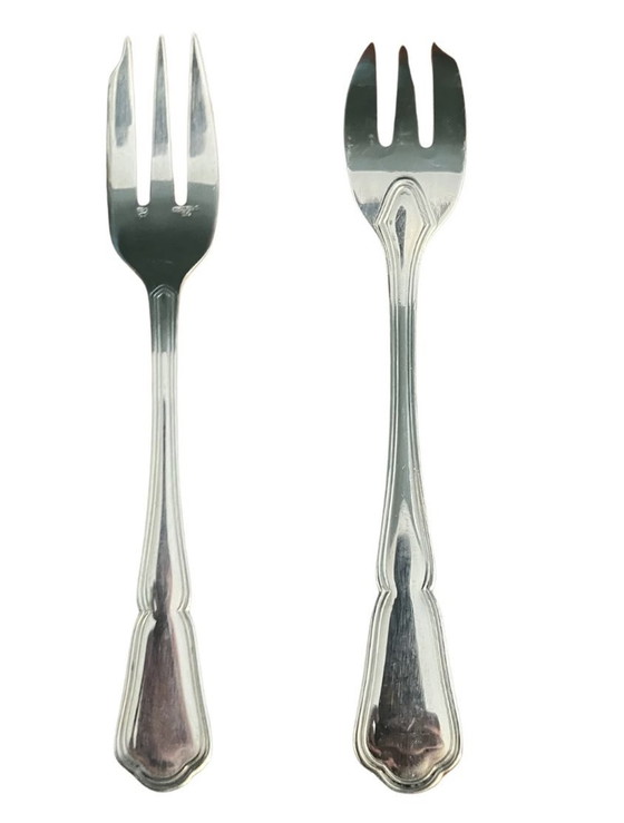 Image 1 of Set Of 12 Ercuis Silver Plated Cake Forks