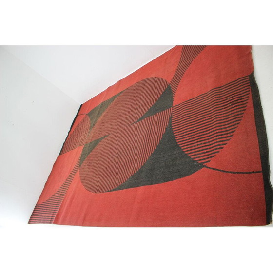 Image 1 of Vintage rug with abstract modernist geometric patterns, 1970