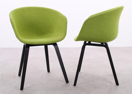 Image 1 of 2x HAY AAC 23 chair green/black