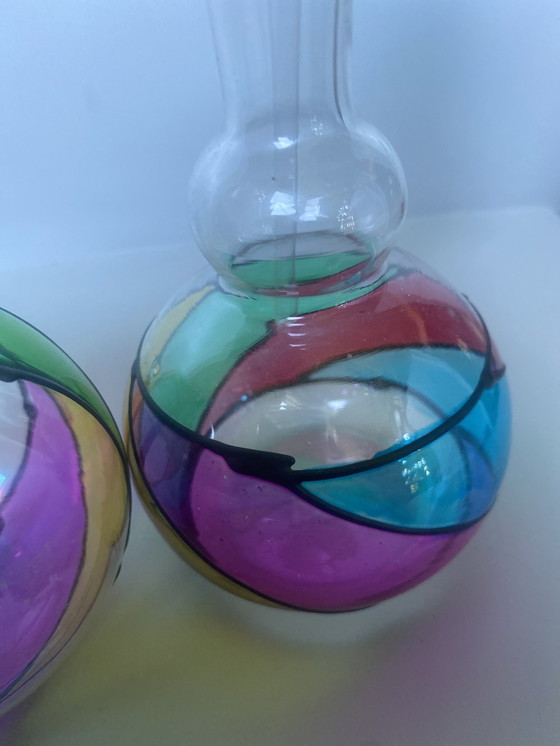 Image 1 of 2 Italian Art Glass Bottles