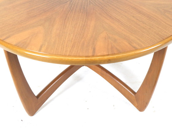 Image 1 of Round Vintage Coffee Table With Beautiful Base Made In The 1960s