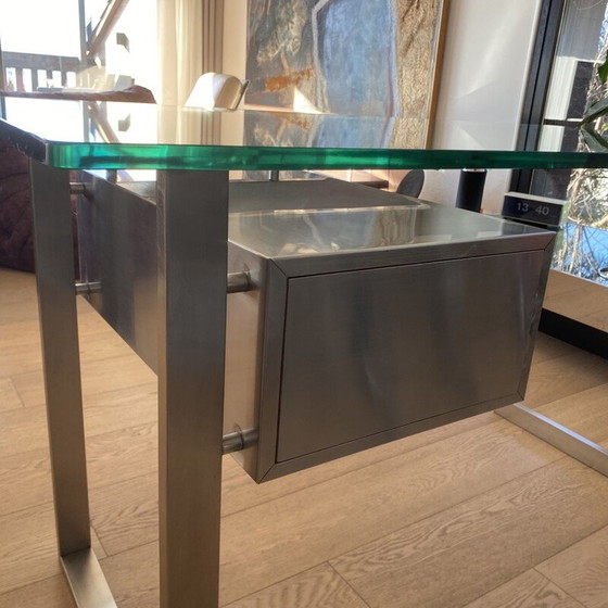 Image 1 of Vintage modernist desk by Paul Legeard for Dom, France 1970