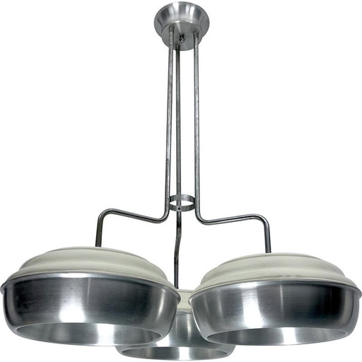 Vintage Space Age chandelier in metal and plastic for Studioluce, Italy 1970