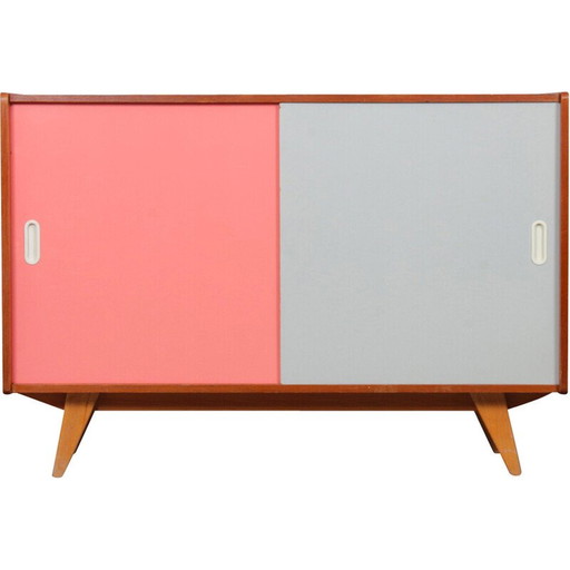 Vintage pink and white model U-452 chest of drawers by Jiri Jiroutek for Interier Praha, Czechoslovakia 1960