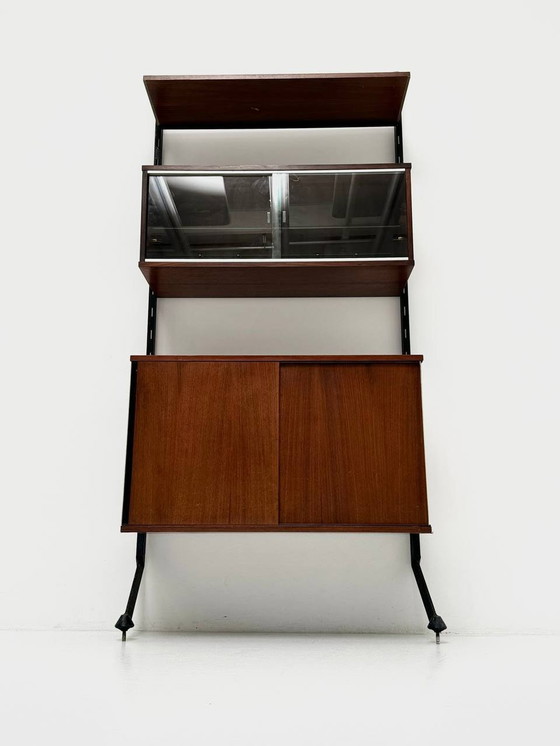 Image 1 of Modular Urio shelf in rosewood by Ico Parisi for Mim, Roma, 1960s