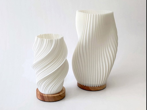 Table Lamps Set Of 2 "Swirl" Led Lamps