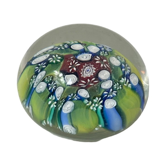 Image 1 of Fatto a mano - Millefiori - Presse Papier / Fermacarte - Decorazione floreale - contrassegnato in basso