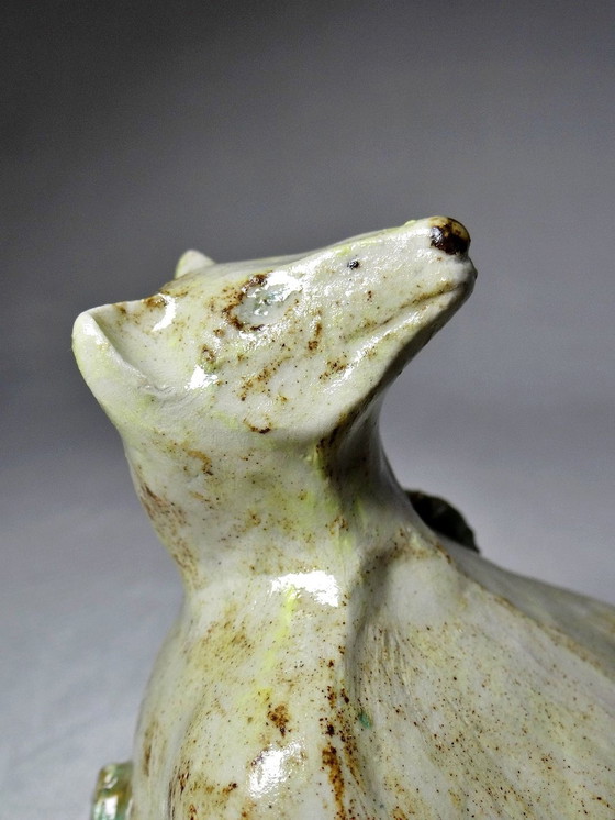 Image 1 of Small Anthropomorphic Animal Bust Handmade Ceramics