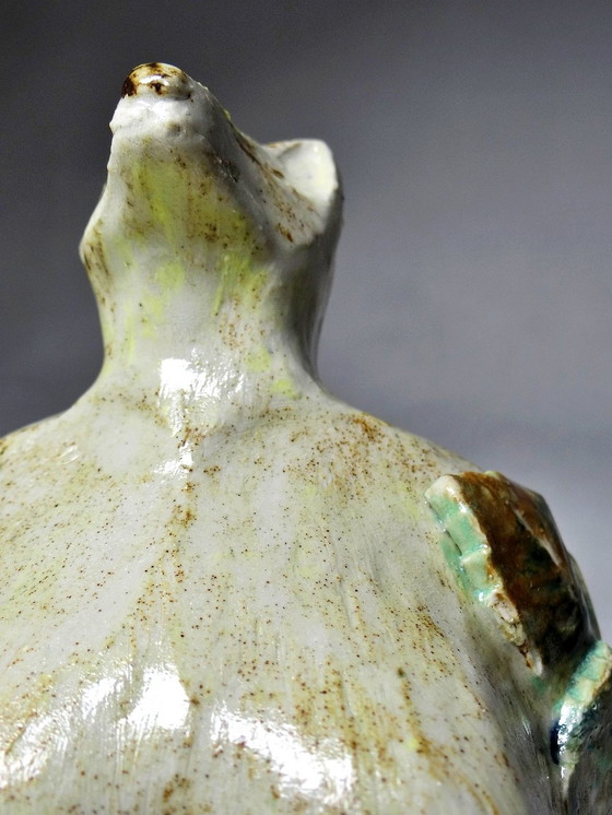 Image 1 of Small Anthropomorphic Animal Bust Handmade Ceramics