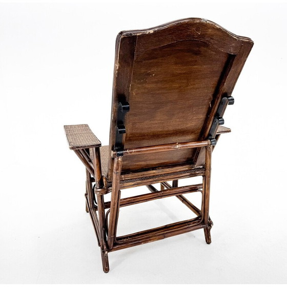 Image 1 of Sedia Art Déco vintage in bambù e vimini, Francia