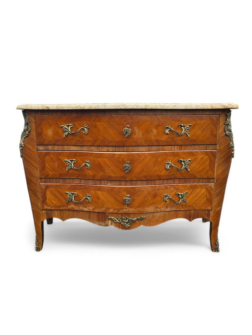 Louis Xv style chest of drawers Marble top