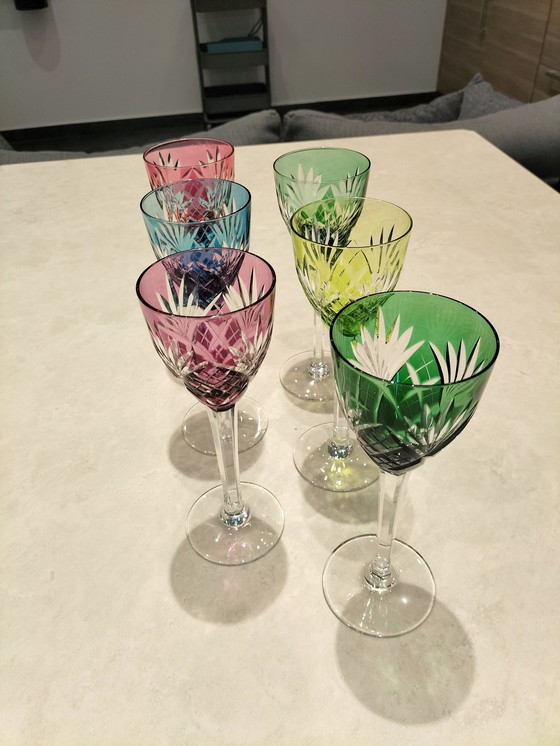 Image 1 of Set Of 6 Saint Louis Chantilly Glasses