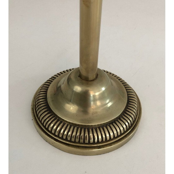 Image 1 of Posacenere vintage in bronzo e ottone con decorazione a gigli, 1940