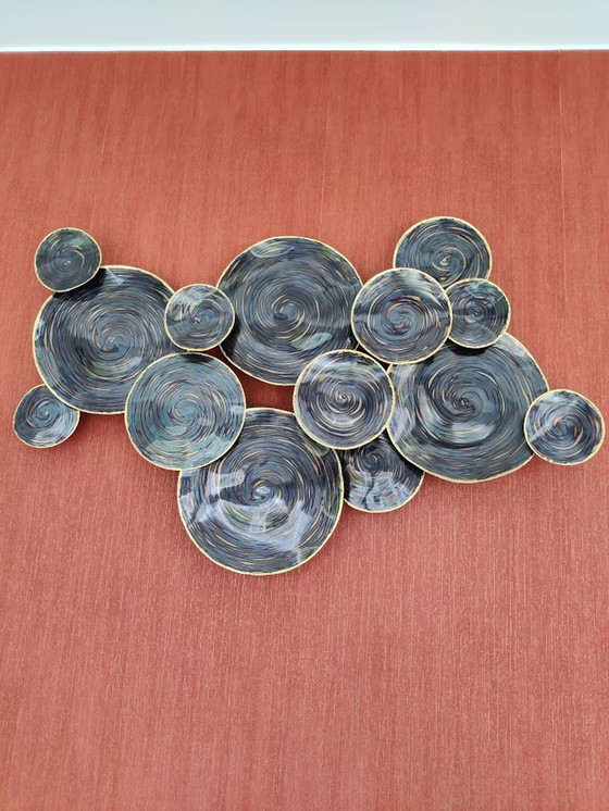 Image 1 of 2x Sculpture murale en métal