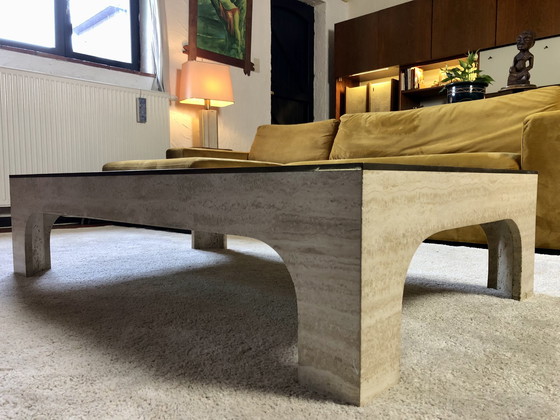 Image 1 of 2x Willy Rizzo travertine coffee tables