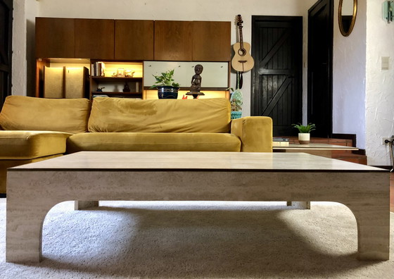 Image 1 of 2x Willy Rizzo travertine coffee tables