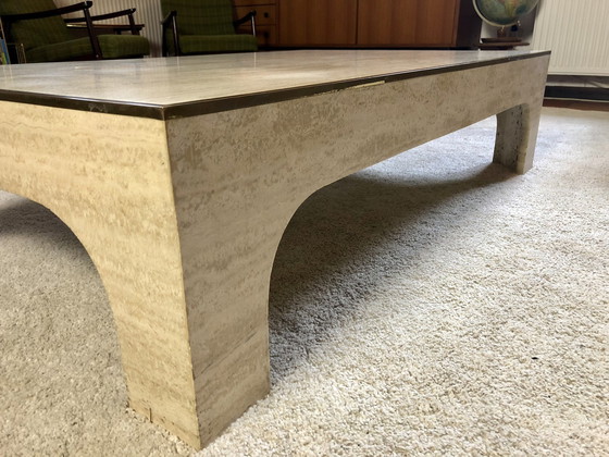 Image 1 of 2x Willy Rizzo travertine coffee tables