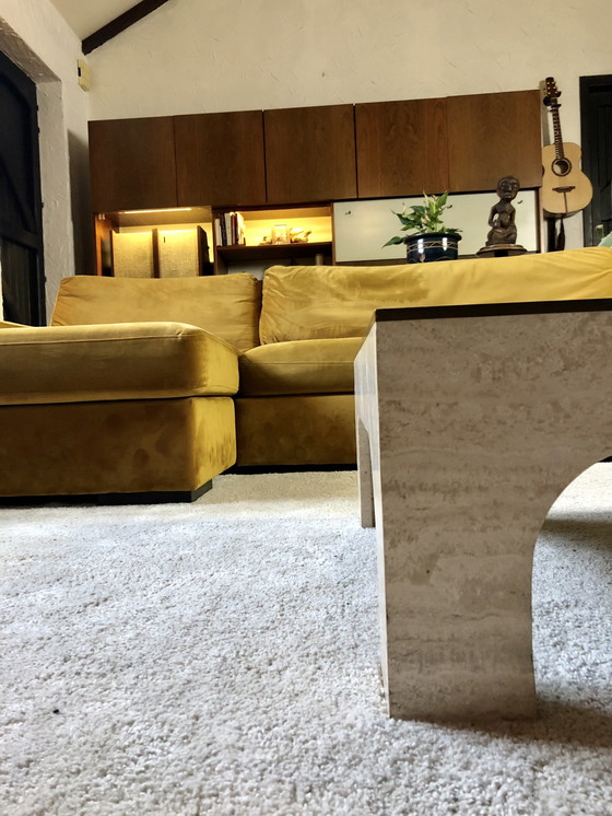 Image 1 of 2x Willy Rizzo travertine coffee tables