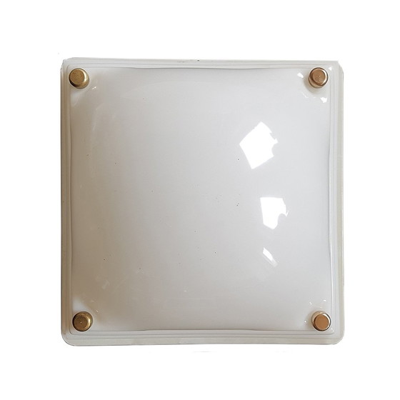 Image 1 of Mid-Century Acrylic and Brass Sconce