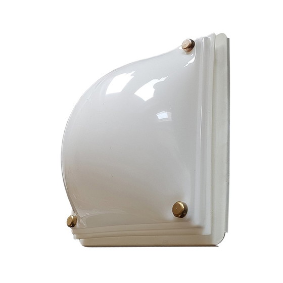 Image 1 of Mid-Century Acrylic and Brass Sconce