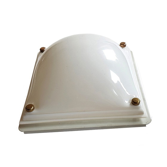 Image 1 of Mid-Century Acrylic and Brass Sconce