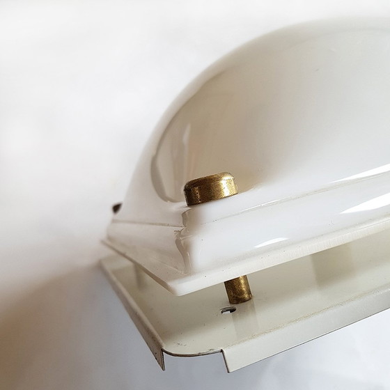 Image 1 of Mid-Century Acrylic and Brass Sconce