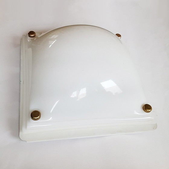 Image 1 of Mid-Century Acrylic and Brass Sconce