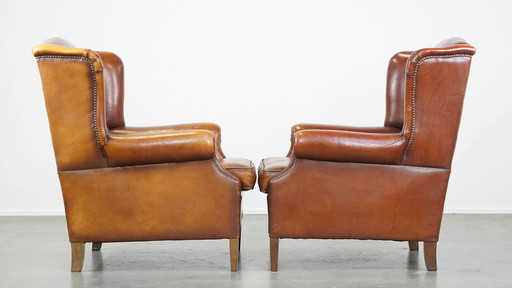 2 X Sheep Leather Ear Armchairs