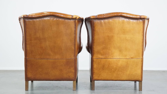 Image 1 of 2 X Sheep Leather Ear Armchairs