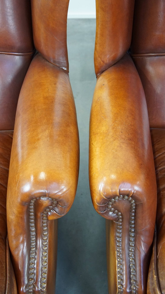 Image 1 of 2 X Sheep Leather Ear Armchairs