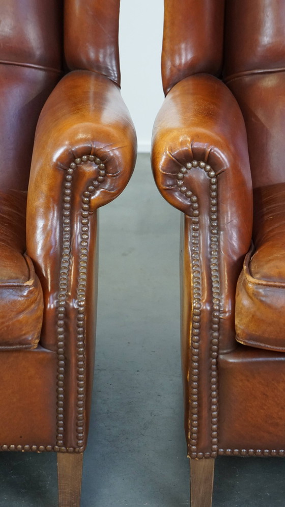 Image 1 of 2 X Sheep Leather Ear Armchairs