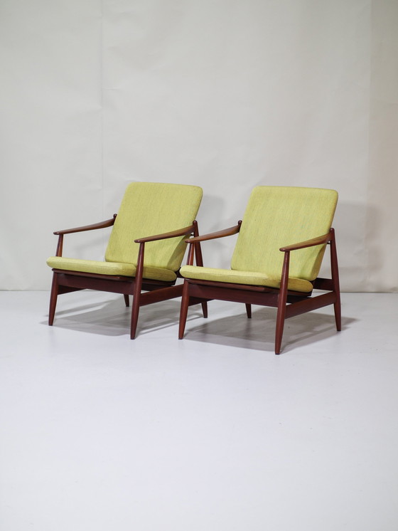 Image 1 of (2X) Armchair Poul Volther 340 Danish Green