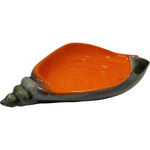 Bracciale vintage a forma di caracolo marino in ceramica, Francia 1960