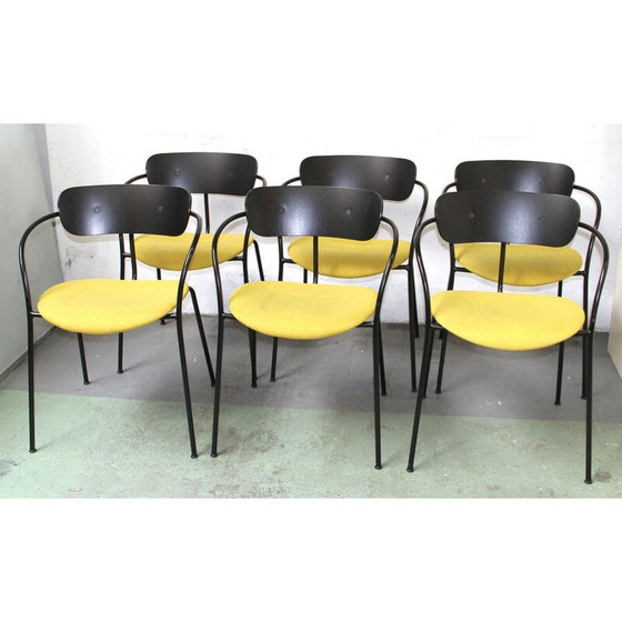 Image 1 of Vintage Pavilion AV4 chair in black stained metal and wood by Anderss and Voll for & Tradition