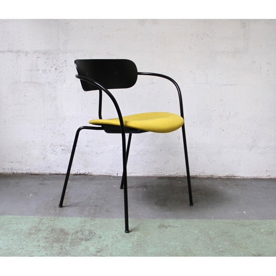 Image 1 of Vintage Pavilion AV4 chair in black stained metal and wood by Anderss and Voll for & Tradition