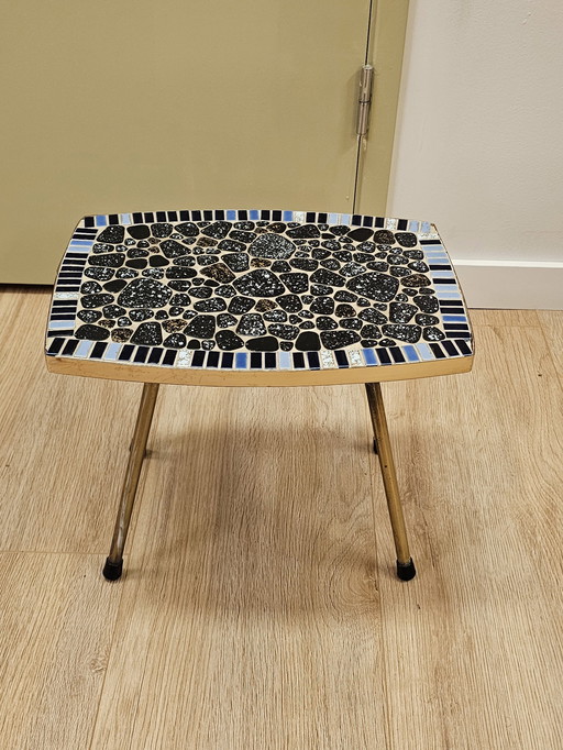 Vintage Mosaic Side Table Plant Table Table