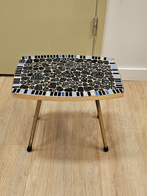 Image 1 of Vintage Mosaic Side Table Plant Table Table