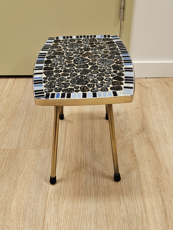 Image 1 of Vintage Mosaic Side Table Plant Table Table