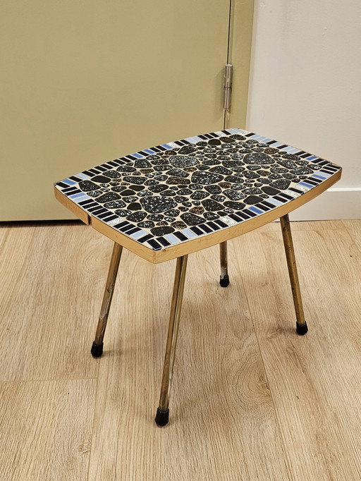 Vintage Mosaic Side Table Plant Table Table